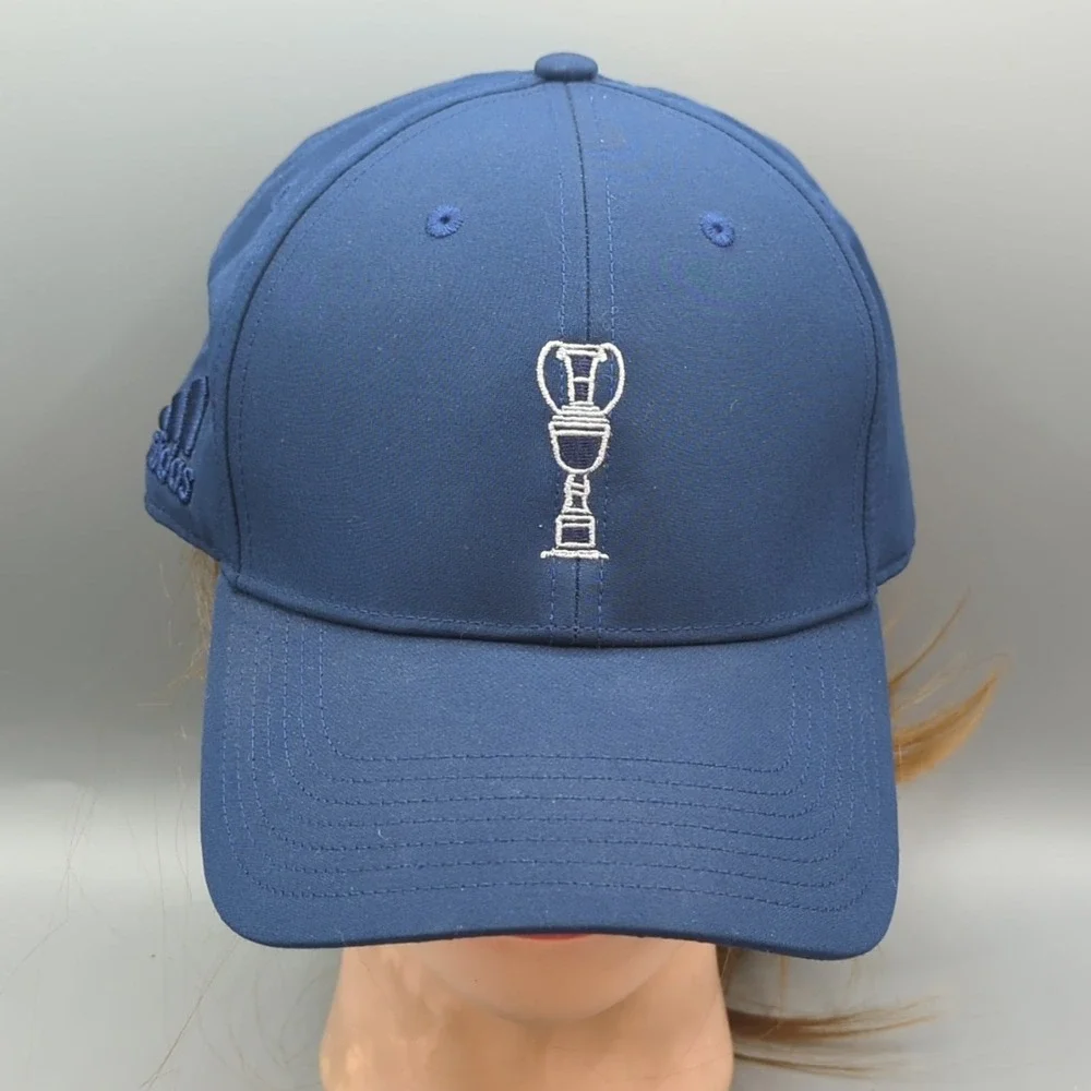 Adidas Golf Performance 6 Panel Hat Trophy Cup Logo Navy Blue Snapback OSFM Cap